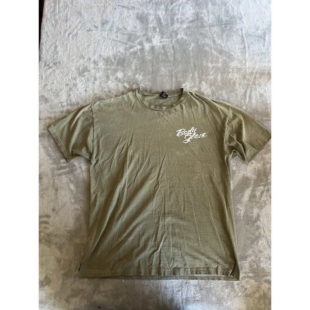 90s Y2K Body Glove Green Logo Spellout Shirt Size L Surf VTG